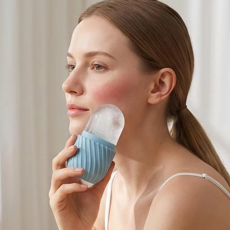 Ice Globe Face Massager – Silicone Cold Therapy Tool for Glowing Skin