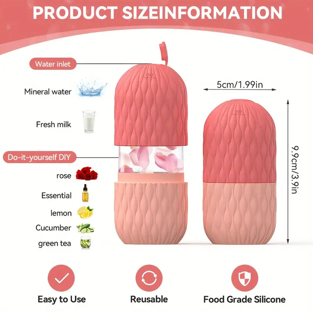 Ice Globe Face Roller – Silicone Cold Therapy Skincare Tool