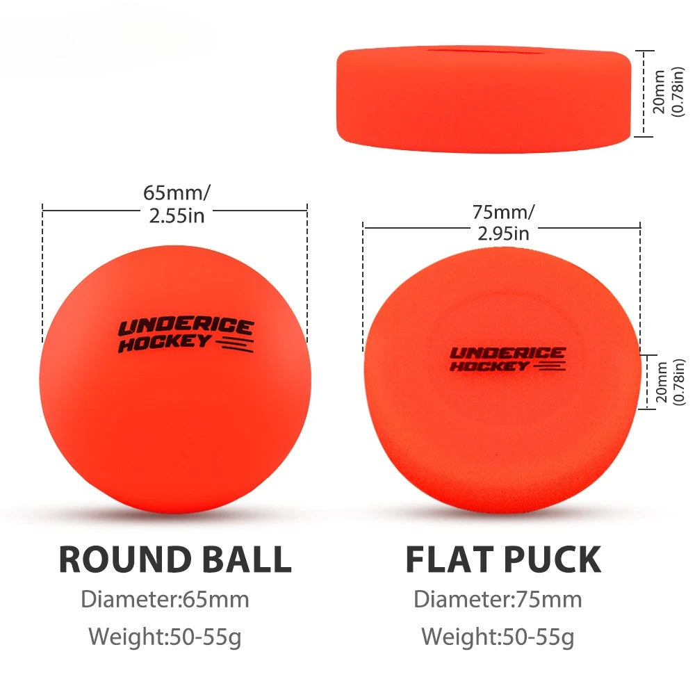 JL-Sport Underice Hockey Balls – High-Quality Rubber | Glow in the Dark Option