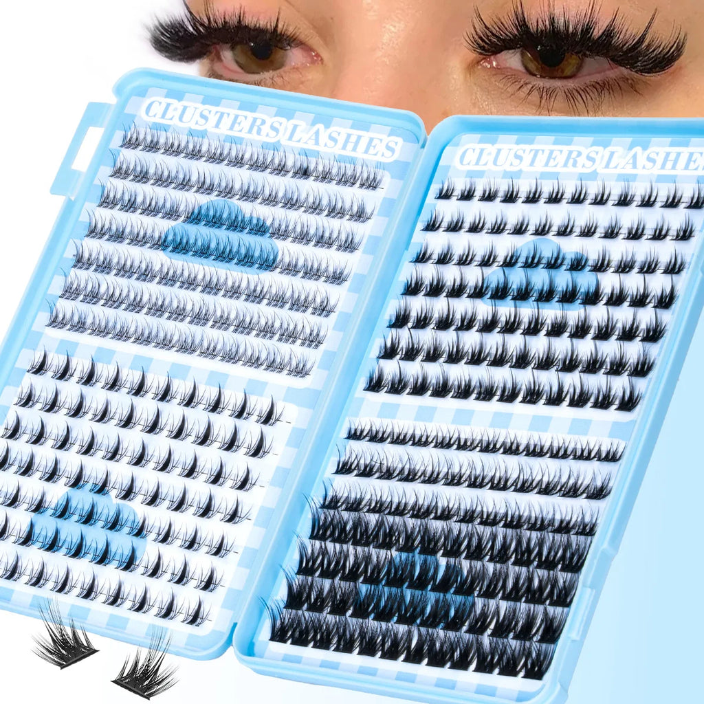 Cluster Lashes Book – DIY Individual Lash Extensions Kit with Tweezers