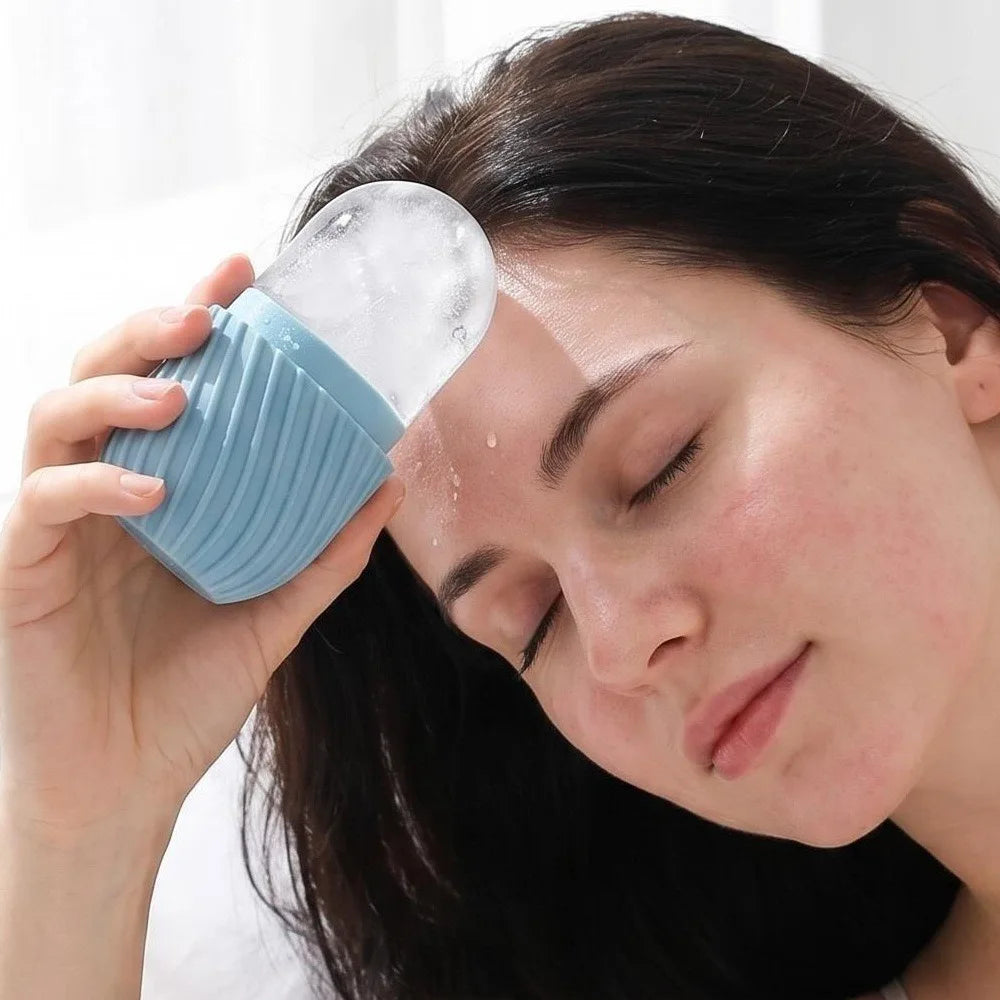 Ice Globe Face Massager – Silicone Cold Therapy Tool for Glowing Skin