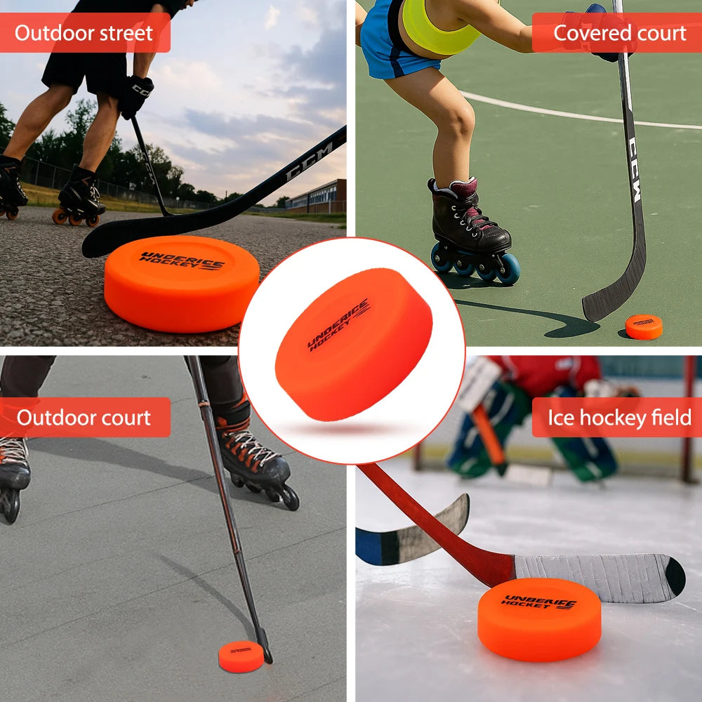 JL-Sport Underice Hockey Balls – High-Quality Rubber | Glow in the Dark Option