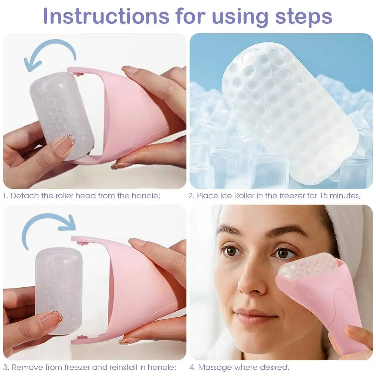 Ice Roller – Handheld Cold Compress & Microneedle Massage Device