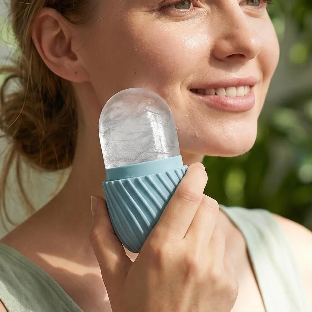 Ice Globe Face Massager – Silicone Cold Therapy Tool for Glowing Skin