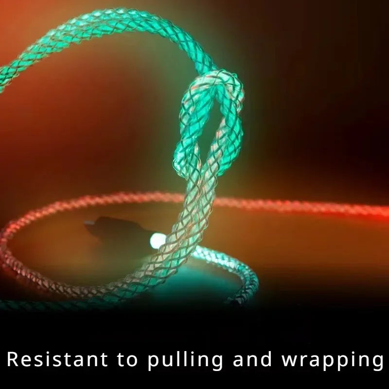LED Flowing Light USB Charging Cable – Fast Charge Glow Cable for iPhone & Android