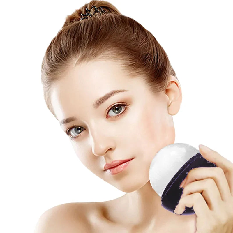 Lavender Ice Globe Face Roller – Floral Cold Therapy Skincare Tool