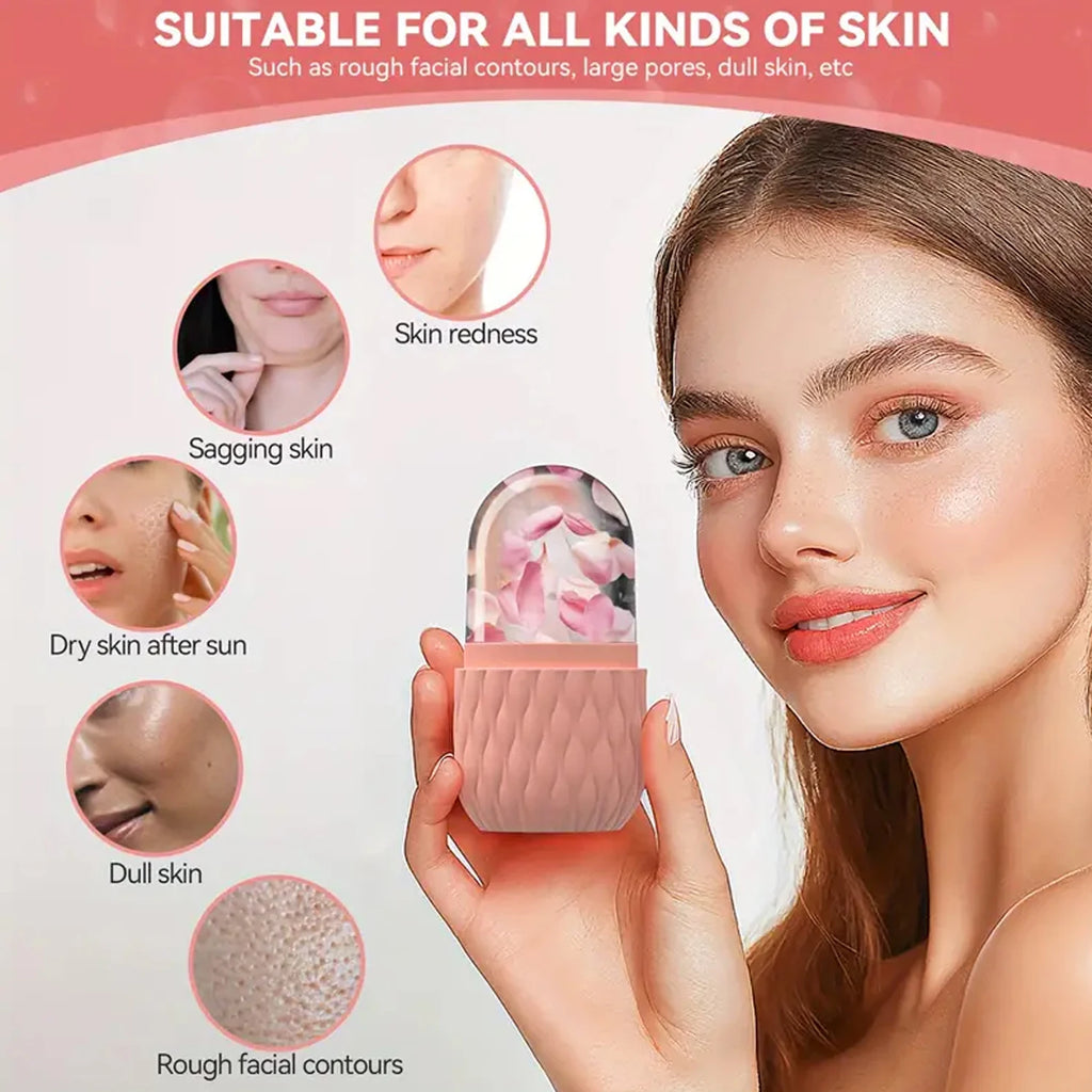 Ice Globe Face Roller – Silicone Cold Therapy Skincare Tool