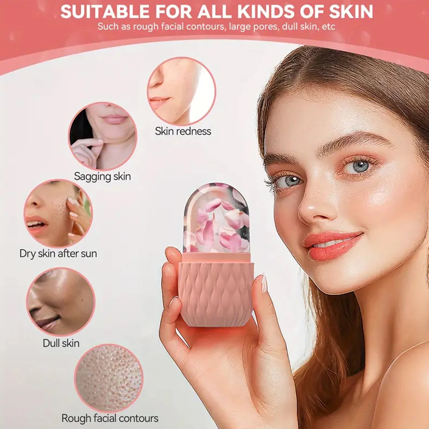 Ice Globe Face Roller – Silicone Cold Therapy Skincare Tool