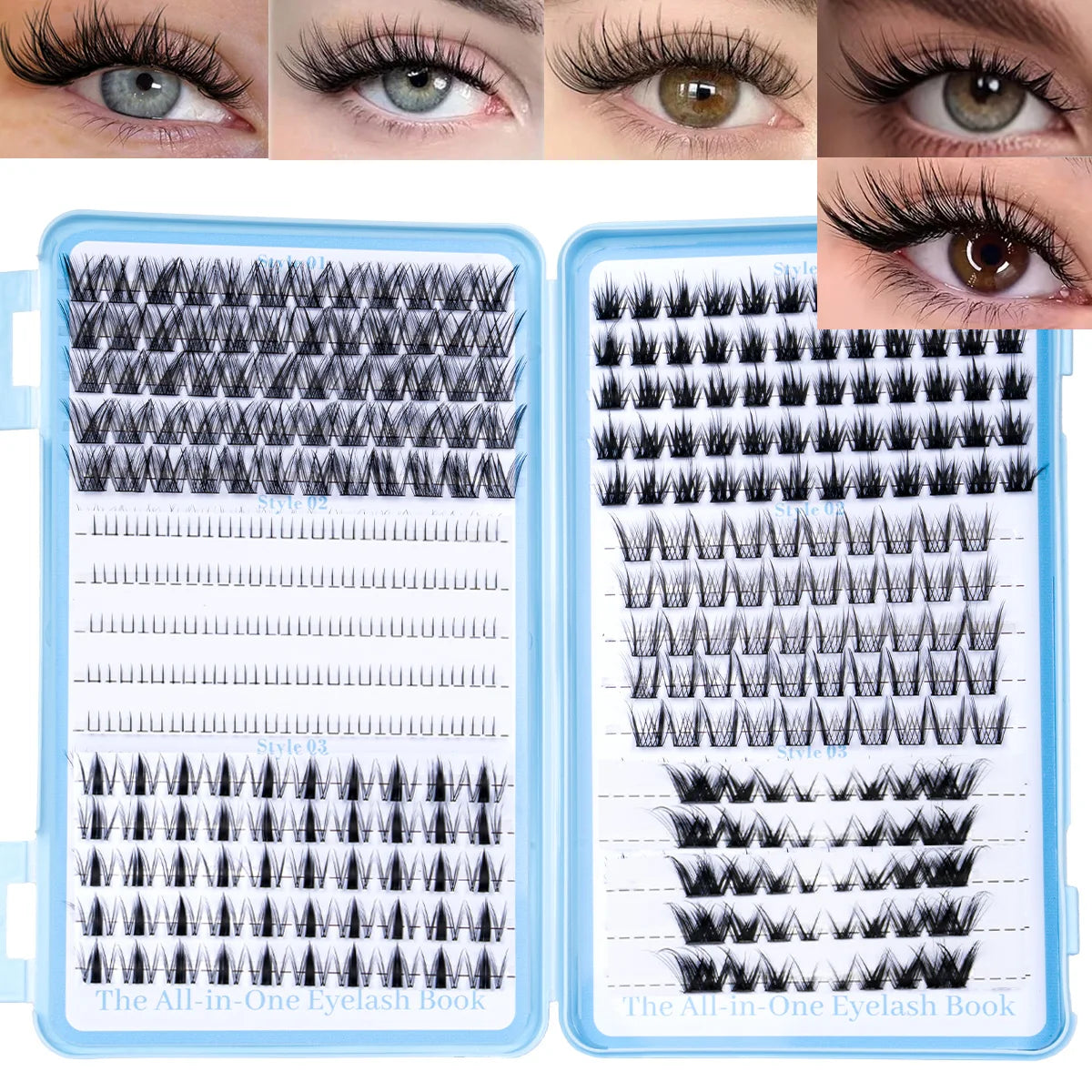 Cluster Lashes Book – DIY Individual Lash Extensions Kit with Tweezers