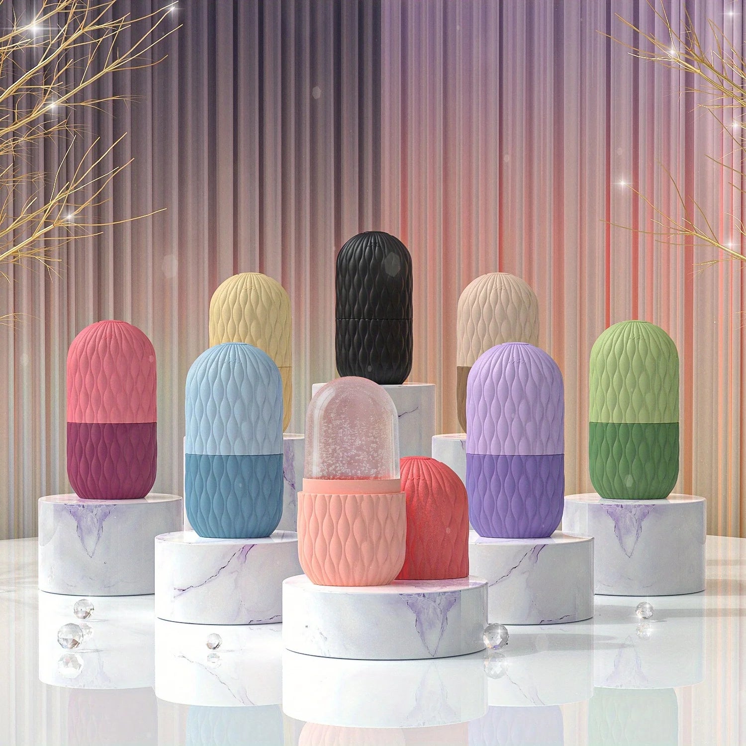 Ice Globe Face Roller – Silicone Cold Therapy Skincare Tool