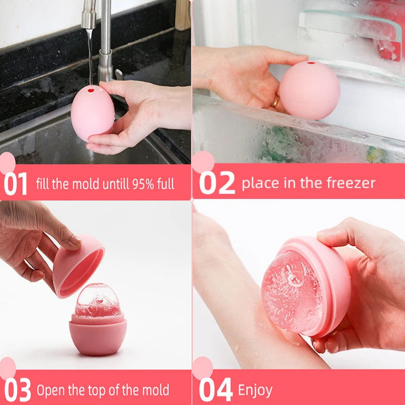 Lavender Ice Globe Face Roller – Floral Cold Therapy Skincare Tool