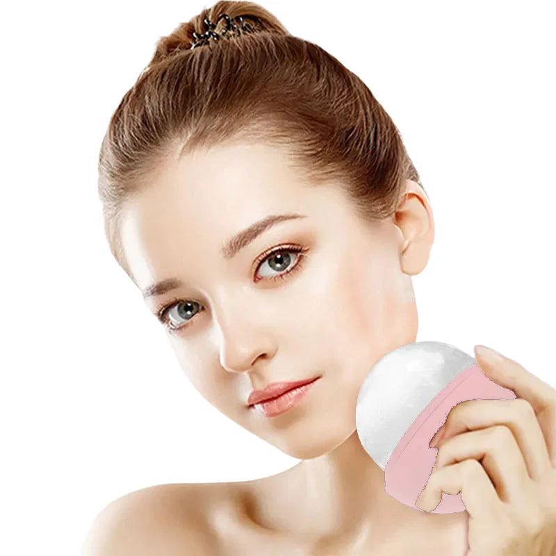 Lavender Ice Globe Face Roller – Floral Cold Therapy Skincare Tool