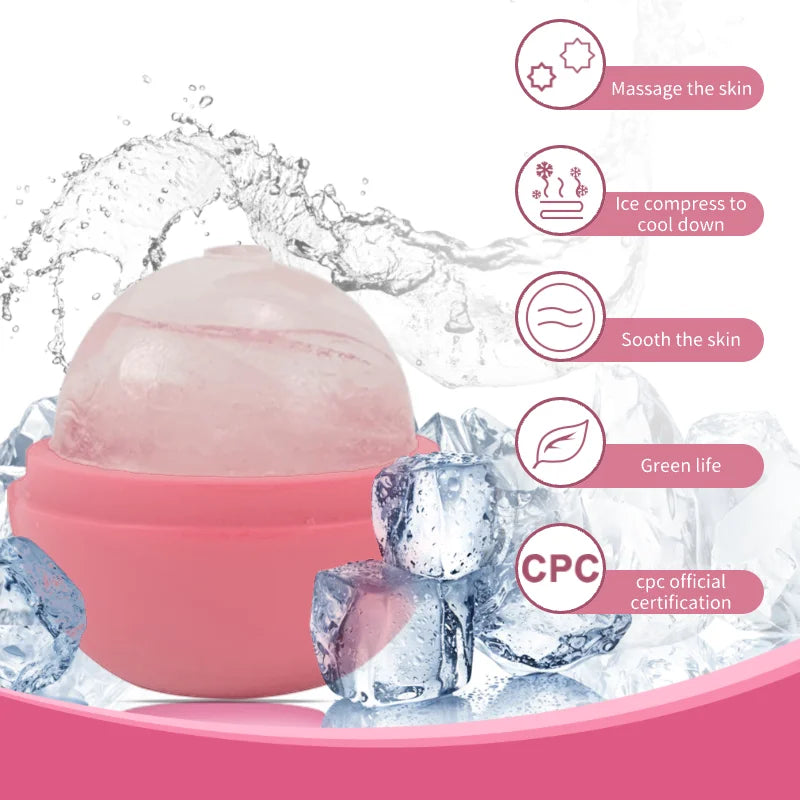 Lavender Ice Globe Face Roller – Floral Cold Therapy Skincare Tool