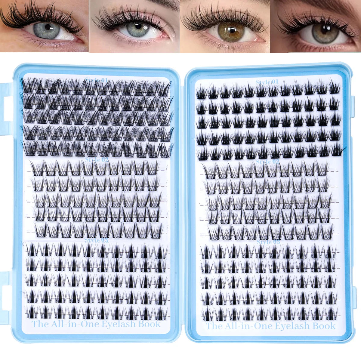 Cluster Lashes Book – DIY Individual Lash Extensions Kit with Tweezers