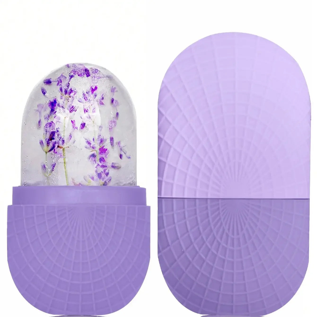 Lavender Ice Globe Face Roller – Floral Cold Therapy Skincare Tool