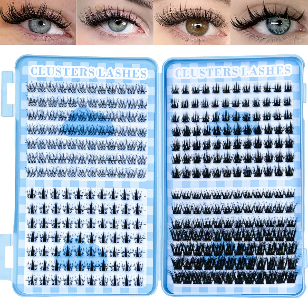 Cluster Lashes Book – DIY Individual Lash Extensions Kit with Tweezers
