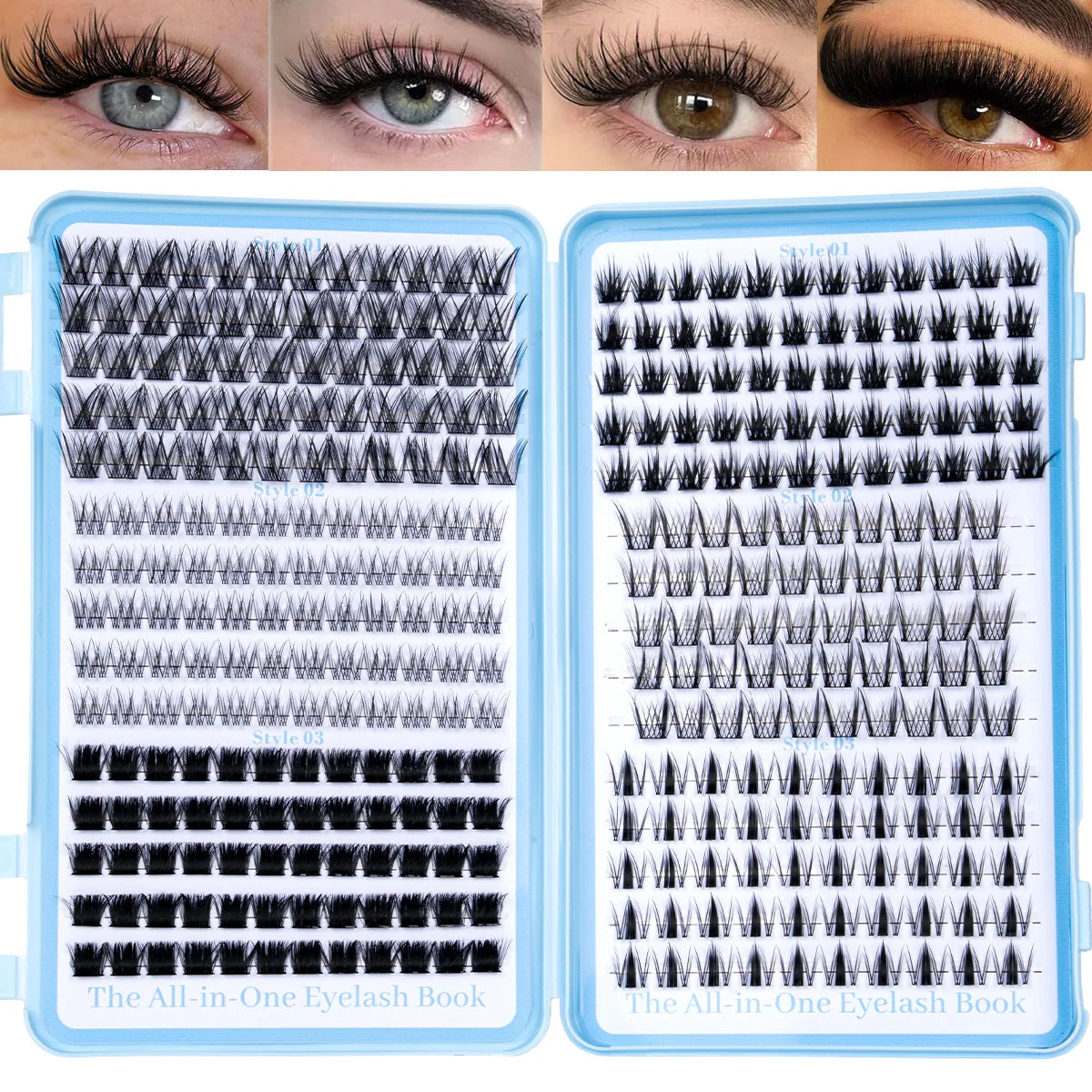 Cluster Lashes Book – DIY Individual Lash Extensions Kit with Tweezers