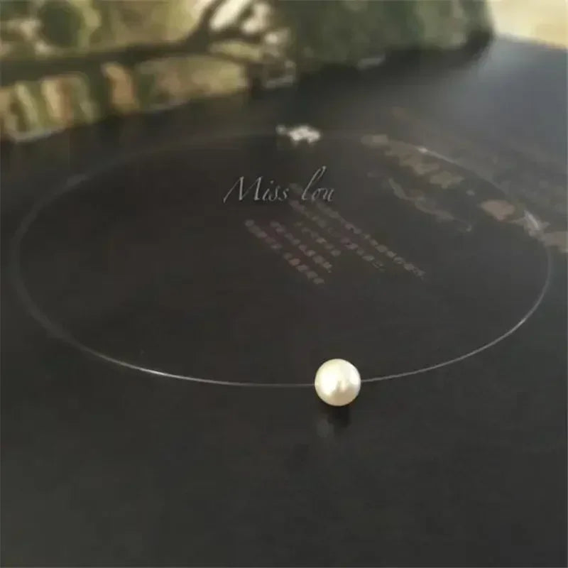 Invisible Diamond Crystal Necklace – Floating Zirconia Pendant for Women