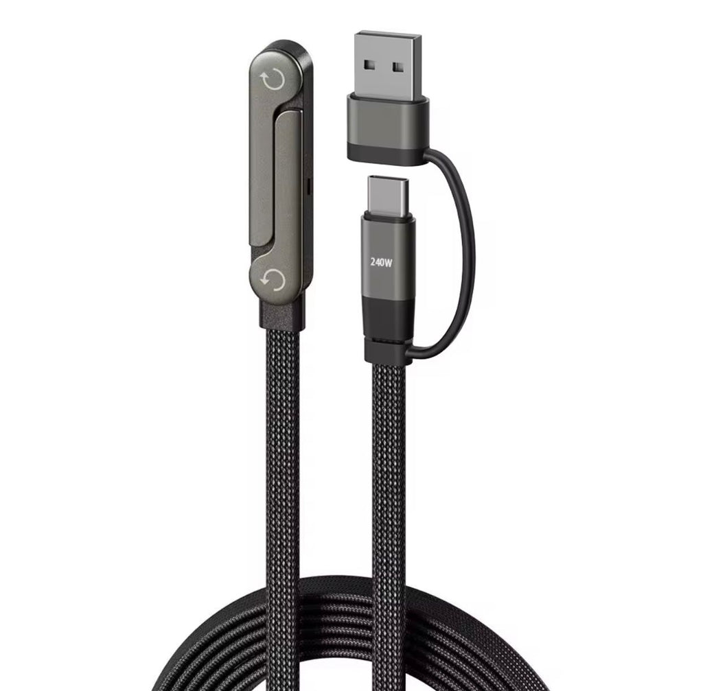 UltraCharge 240W – Fast Charging Cable with Built‑In Phone Stand